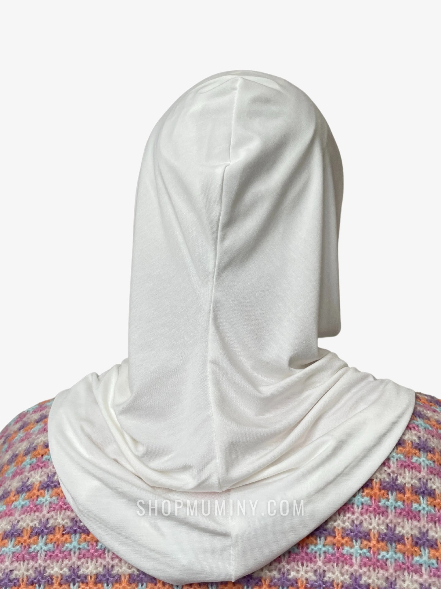 One-Piece Instant Jersey Hijab: Ivory - Handmade One-Piece Instant Jersey Hijab from Muminy