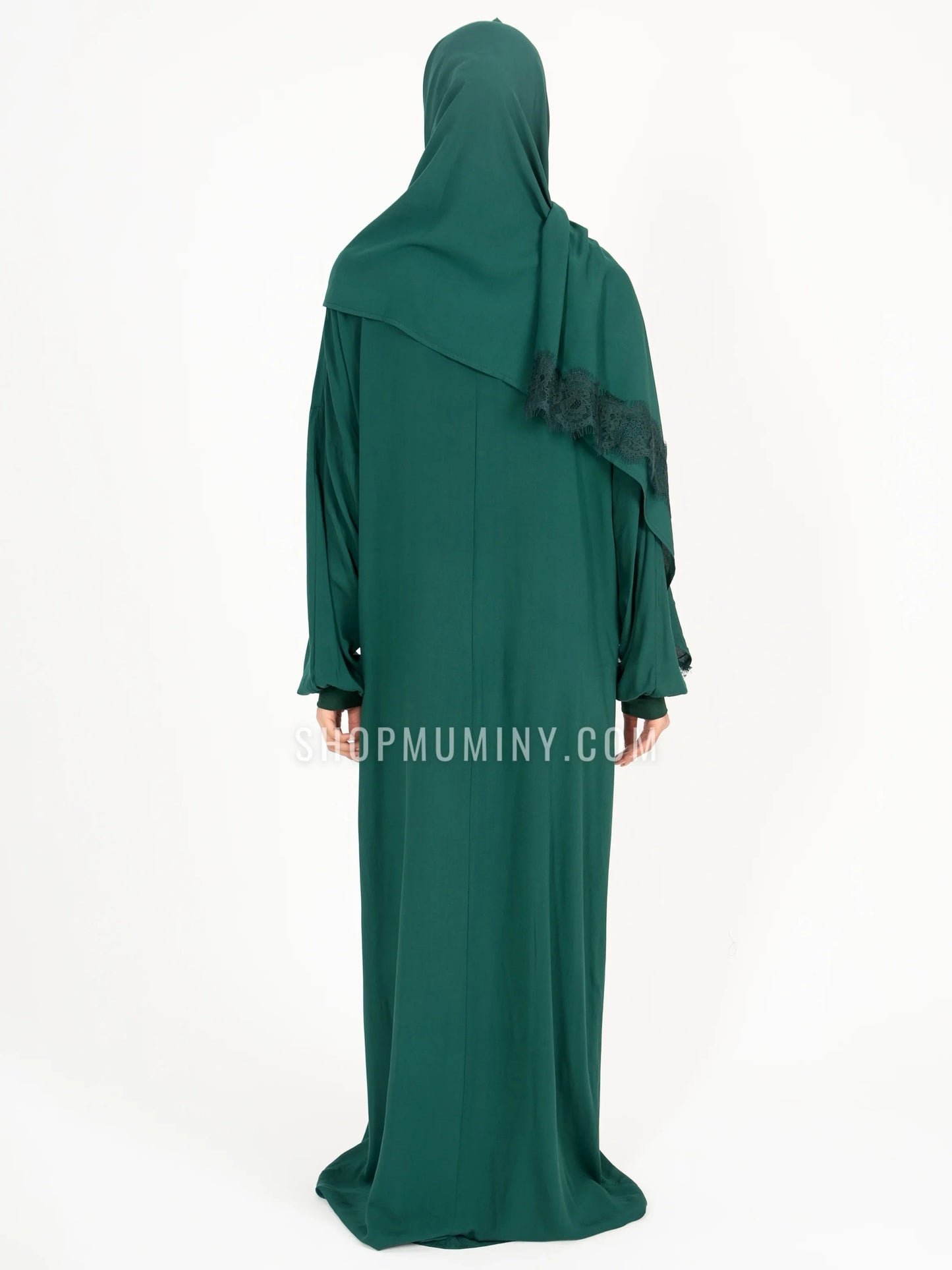 One-Piece Prayer Dress With Scarf: Ivy Charm - Handmade One-Piece Prayer Dress With Scarf from Muminy