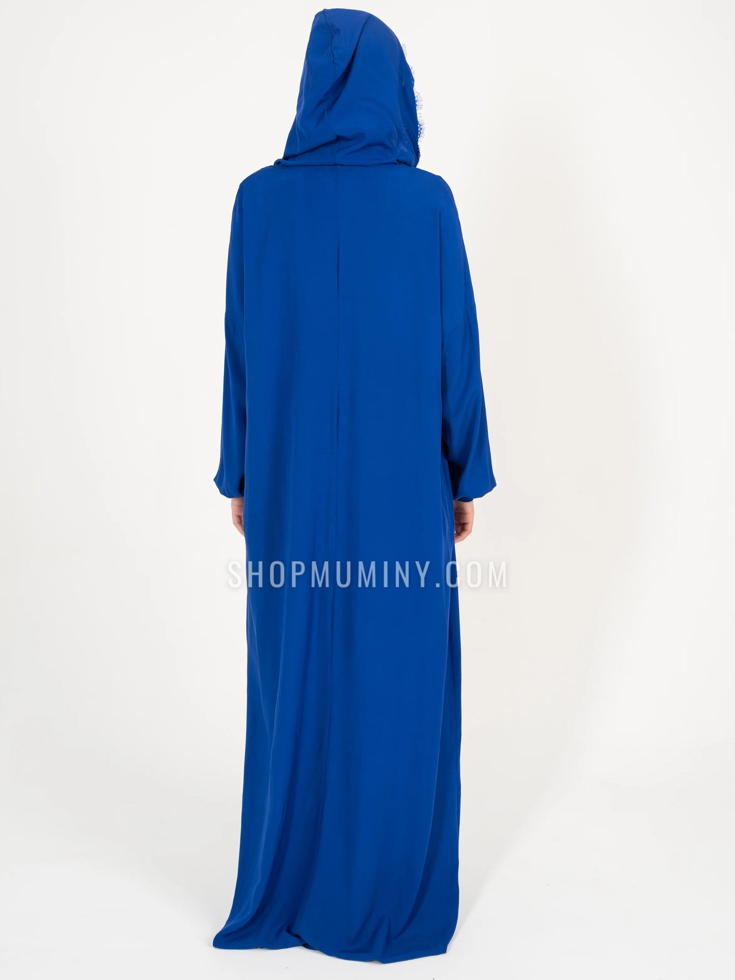 Hooded One-Piece Prayer Dress: Royal Sapphire - Handmade Hooded One-Piece Prayer Dress from Muminy